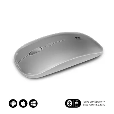 RATON subblim Dual Flat Mouse Silver punjivi
