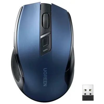UGREEN bežični miš Bluetooth 5.0 i 2,4 GHz s USB prijemnikom – plavi