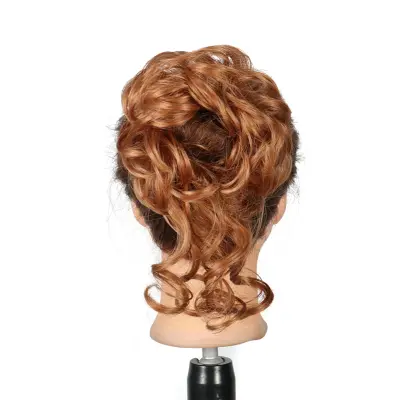 Dodatak za kosu u obliku punđe sa scrunchie gumicom za dugu kosu Smeđa
