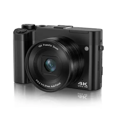 DC218T 4K Dual Lens Touchscreen HD Kamera Crna