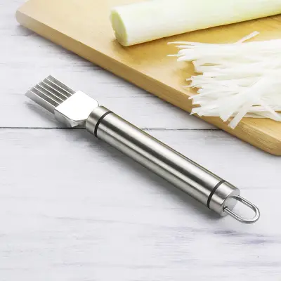Rezač za povrće i luk "Shred Silk the Knife" srebrna
