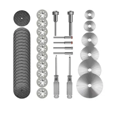 Set od 44 mini pile od brzoreznog čelika Srebrna