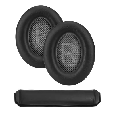 Zamjenski jastučići za uši i traka za glavu za Bose QC15 QC25 QC35 slušalice Crna