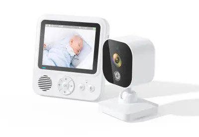 Video monitor s kamerom 2.4G prijenos, 2-smjerni audio, infracrveni noćni vid Bijela