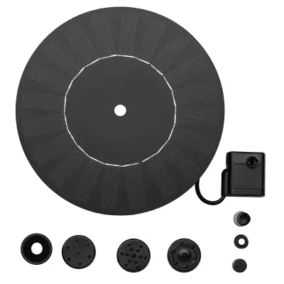 Solarna fontana za vodu 18 cm Crna Crna