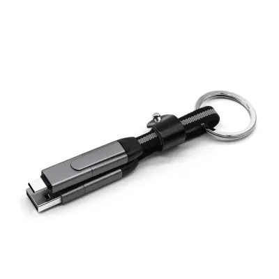 6-u-1 kabel za brzo punjenje s privjeskom za ključeve (Model A) Siva