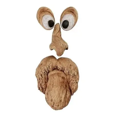 Vrtna figura Stari nasmiješeni muškarac (skulptura B), dekorativni kip za vrt | SCULPTURE