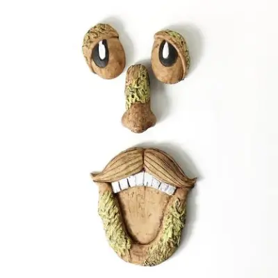Vrtna figura Stari nasmiješeni muškarac (skulptura A), dekorativni kip za vrt | SCULPTURE