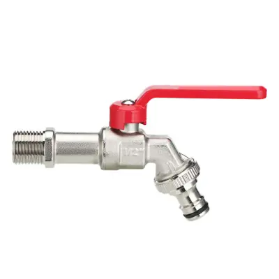 Slavina bez smrzavanja - 1/2x3/4 samostalna tuš slavina (produženi 1/2" navoj, crvena) Crvena
