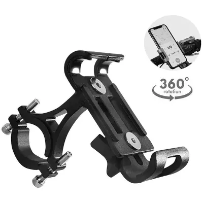 Držač za bicikl s rotacijom od 360° od aluminijske legure Crna