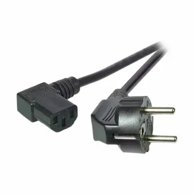 EFB 220V EURO napojni kabel, 3 m, pod kutom, crni