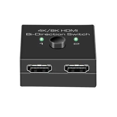 HDMI 8K dvosmjerni preklopnik 2 u 1 izlaz Crna