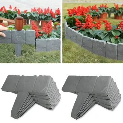 Vrtni rubnjaci u stilu kamena (10 komada) | MINIFENCE
