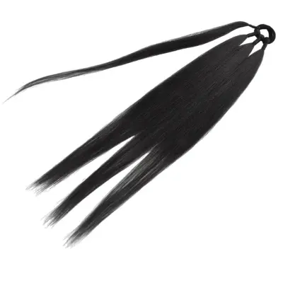 Ekstenzije za kosu u obliku pletenica – toplinski otporne, 65 cm (crna) | BRAIDELLA
