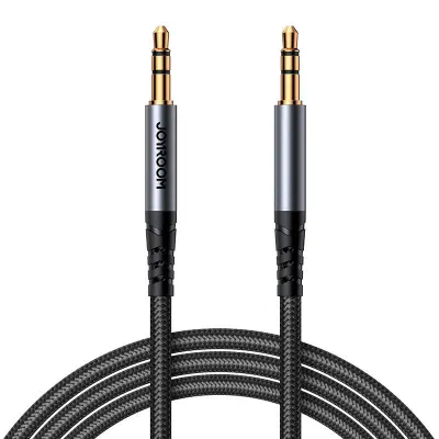 Joyroom SY-A09 AUX kabel, 3,5 mm mini jack na 3,5 mm mini jack, pleteni, 1,2 m (crni)