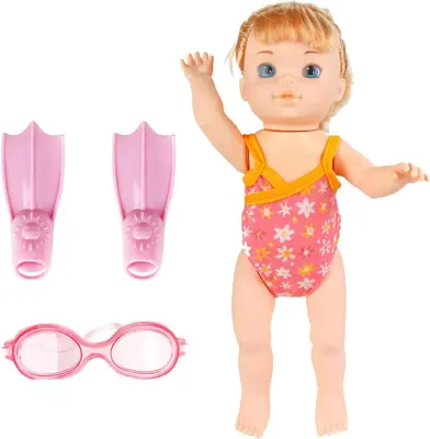 Plivajuća lutka za kupanje, Vodootporna igračka za djecu, Realistična plutajuća lutka za vodu | BUDDYSWIM LILY