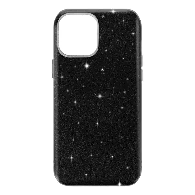 Maska Apple iPhone 12 / 12 Pro Šljokice Odvojive Polutvrdi silikon Crna