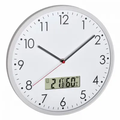 TFA analogni zidni sat s digitalnim termometrom i higrometrom 60.3048.02