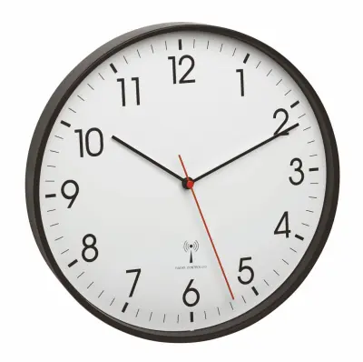 TFA analogni zidni sat s radio-kontrolom i metalnim okvirom 60.3537.01