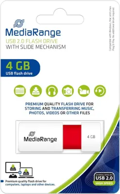 4GB MediaRange 2.0 USB stick, crveni, MR970