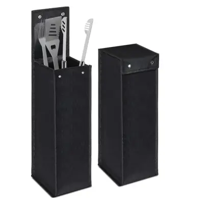 BBQ Tool Storage Bag - Heavy Duty 600D Oxford Cloth Crna