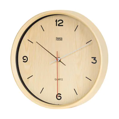 Analogni zidni sat 30 cm svijetlo smeđi