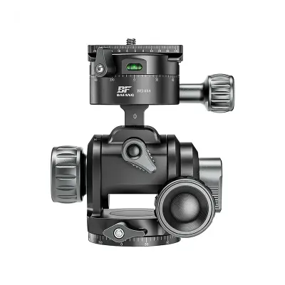 Gimbal glava za kameru s brzim otpuštanjem, mjeračem mjehurića, 360° dvostrukom panoramskom funkcijom za teške stative i monopod Crna