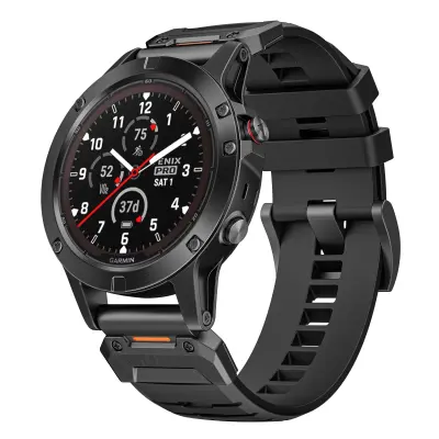 26 mm remen za sat za Garmin Fenix 3/5/5X/6X/7X Crna