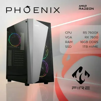 Računalo Phoenix FIRE GAME Y-725 AMD Ryzen 5 7600X/16GB DDR5/NVME SSD 1TB/RX7600