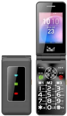 Mobitel MeanIT Flip XXL crni