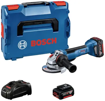 Aku kutna brusilica Bosch Professional GWS/X 18V-10P + LBOXX + 2xAKU - sa baterijom i punjačem
