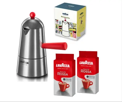Aparat za kavu Lavazza kafetijera Carmencita Pop - moka + 2kom Kava LAVAZZA mljevena Qualita Rossa 250g