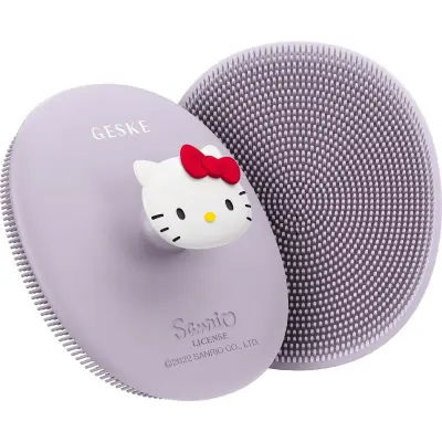 Četka za čišćenje lica GESKE 3u1 s držačem Hello Kitty Purple