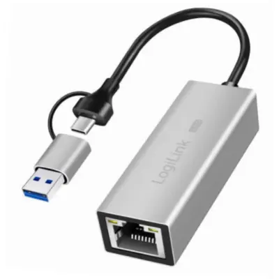 Logilink USB-C/A na LAN RJ45 100/1000/2500 mrežni adapter (UA0422)