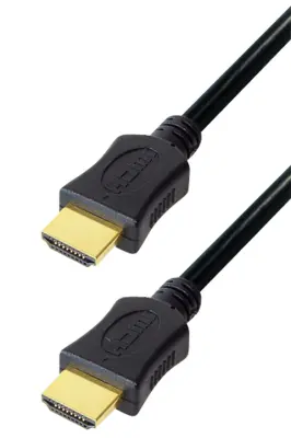 Transmedia High Speed HDMI cable with Ethernet 2m gold plugs, 4K