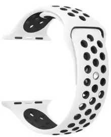 KSIX izmjenjivi silikonski remen kompatibilan s Apple Watch 42/44/45mm,bijelosivi
