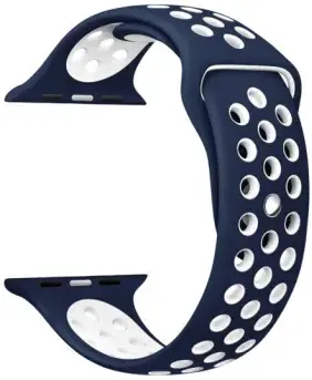 KSIX izmjenjivi silikonski remen kompatibilan s Apple Watch 42/44/45mm,plavobijelii