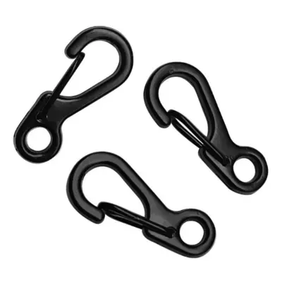 3-Pak mini taktičkih kopči za privjesak, karabiner od aluminijske legure Crna