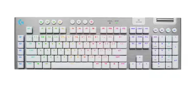 Tipkovnica Logitech G915 X LIGHTSPEED, gaming, LIGHTSYNC RGB, mehanička-tactile, bežična white
