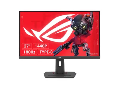 Monitor Asus 68,6 cm (27,0") XG27ACS 2560x1440 Gaming 180Hz Fast-IPS 1ms HDMI DisplayPort USB-C 7,5W Pivot DCI-P3-97% G-Sync HDR400 ROG Strix