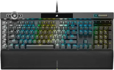 Tipkovnica Corsair K100 RGB Optical-Mechanical, Backlit RGB LED, OPX RAPIDFIRE, Black PBT Keycaps