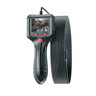Ručna endoskopska kamera, 2,4" IPS zaslon, 6 LED svjetala, 8 mm, IP67 vodootporna Crna