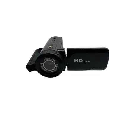 HD Digital Camera with Wide-Angle Lens Crna