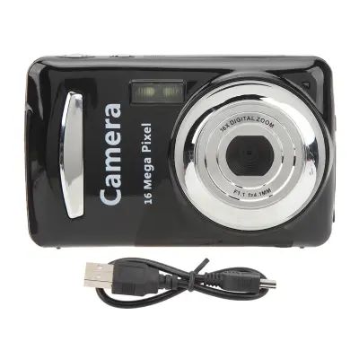 Kompaktni fotoaparat s 16x optičkim zumom, 16MP senzorom i 2.4" LCD zaslonom Crna