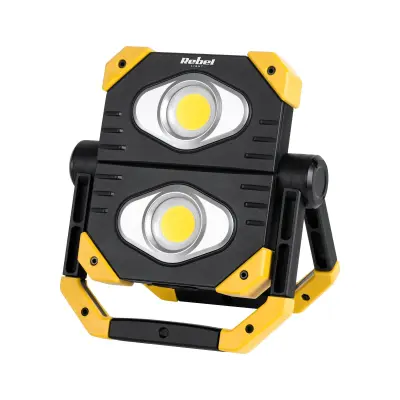 Prijenosna baterija. građevinski dupli reflektor LED COB 19W USB powerbank