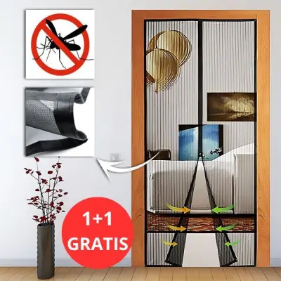 Magnetna mreža protiv komaraca za vrata, komarnik na magnet, zaštita od insekata, 2 komada (210 x 100 cm) | I2NSECTPROTECT