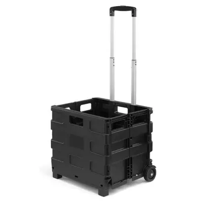 Sklopiva transportna kolica s kutijom, teleskopska ručka 85 cm, 38 × 29 × 35 cm | CARRYMAX
