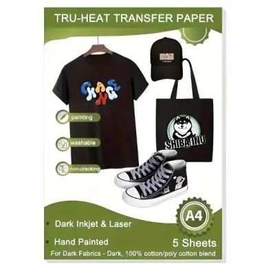 Transfer papir za tkanine – inkjet, za majice i tekstil, 5 kom | INKTRANSFER