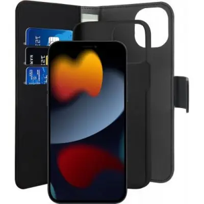 Torbica za iPhone 13 mini folio 2 u 1 s magnetskom maskom i držačem kartica