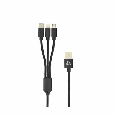 KABEL USB 2.0 Muški -> 8-pin/Type-C/Micro USB Muški, 2.4 A, 1 m